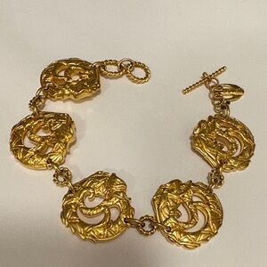 Just Cavalli vintage dragon bracelet gold tone